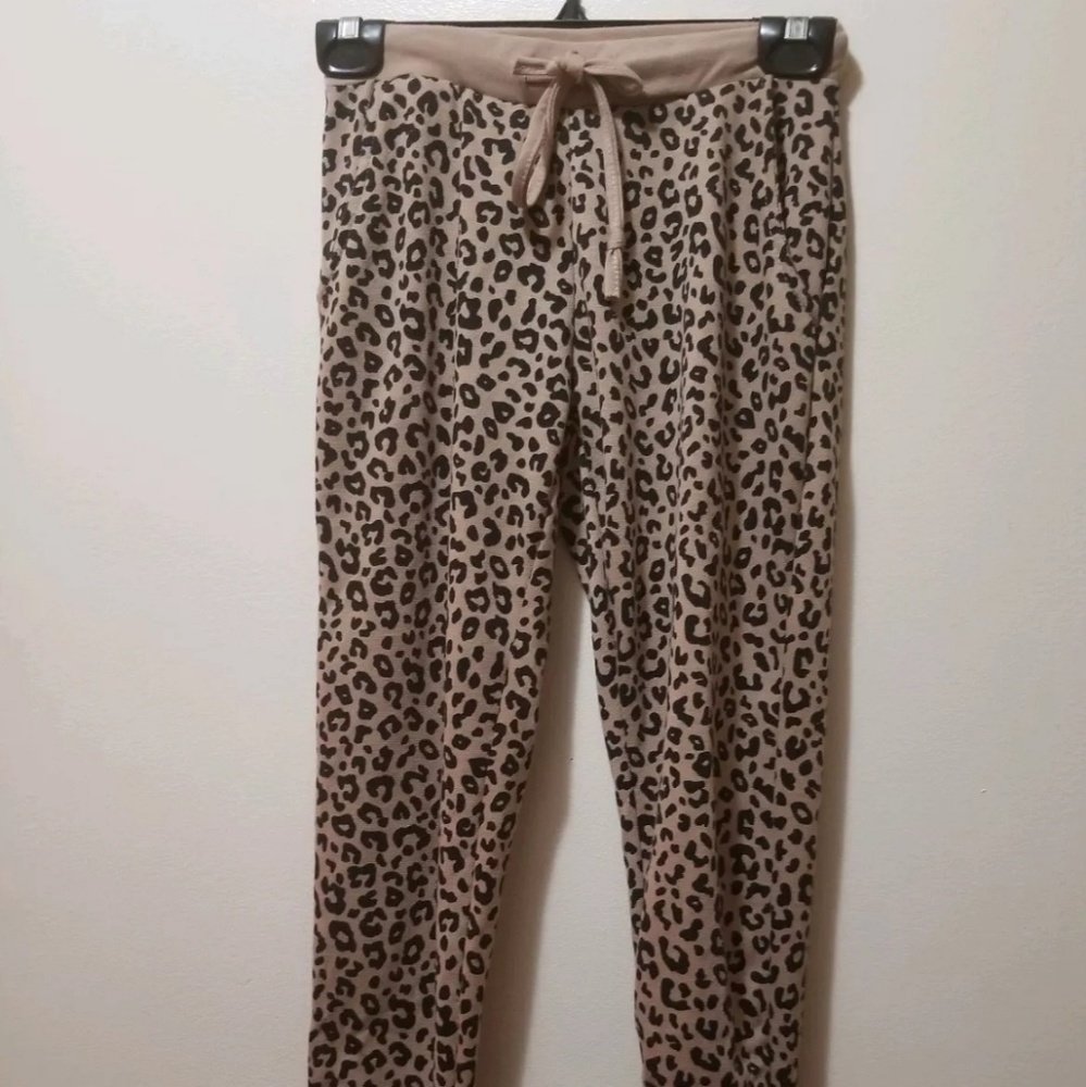 Love Leopard Print Jogger Pants